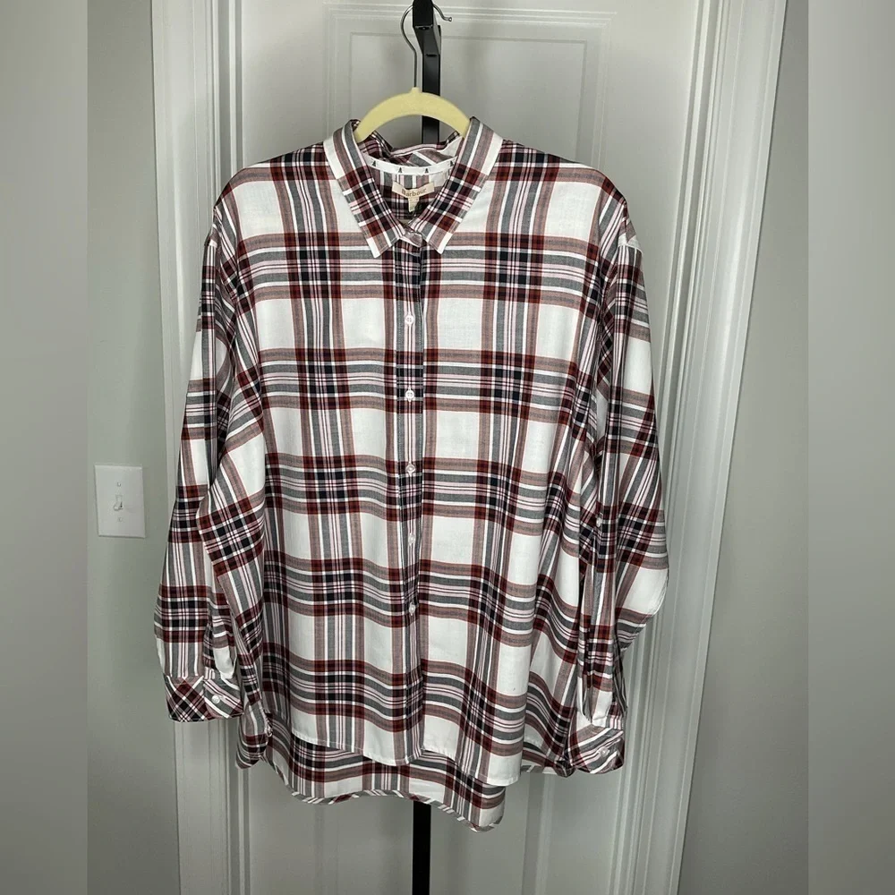 Barbour Bethwin Cloud Check Plaid Button Front Shirt, NWT - Picture 3 of 14